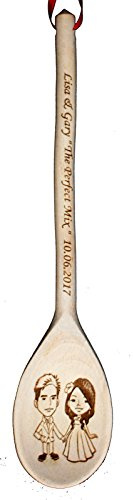 GPG Ltd BESPOKE PERSONALISED WEDDING CELEBRATION BEECH WOOD SPOON