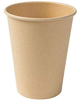 BIOZOYG 50 Stück Kaffeebecher Pappbecher 300ml / 12 oz Ø 90 mm braun - Einwegbecher plastikfrei - Becher aus nachhaltiger Forstwirtschaft - Kaffeebecher Einweg