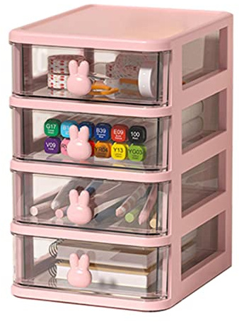 Shareed Organiseur De Bureau avec Tiroir, Papeterie Organizer/Pot À Stylo/Bureau Ranger/Multifonctions Organisateur, Boîte De Rangement De Bureau Empilable pour Le Bureau, L'école, La Maison