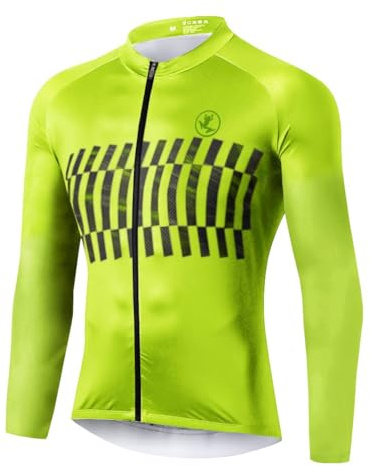 UGLY FROG Plaid-Malerei Designs Winter MTB Radsport-Trikots & -Shirts für Herren Pro - Thermo Lang Thermo Fahrradtrikot Windstopper - Atmungsaktiv - Warm - Reflektoren-Rennrad