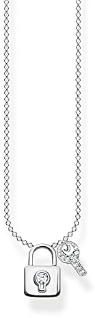 THOMAS SABO Damen Kette Schloss mit Schlüssel 925 Sterlingsilber KE2122-051-14-L45V