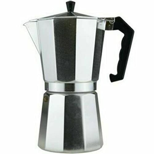 MUSAN Stove Top Coffee Maker - Percolator Italian Espresso Coffee Latte Macchiato Maker Filters- Aluminum Silver Moka Pot 60 ml - 700 ml (12 Cups x 700 ml)