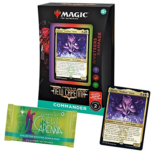 Magic: The Gathering Streets of New Capenna Commander Deck Riveteers Rampage + Collector Booster Sample Pack