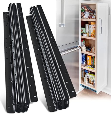REGUDA Undermount Heavy Duty Drawer Runners 400 600 800 1000mm 120kg Load Capacity Ball Bearing Rail Bottom Mounted Full Extension Hidden Drawer Runners Slides (16 inch (400mm))