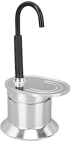Espresso, Olla Moka de Estufa de un Solo Pico, Olla Moka de un Solo Tubo de Aleación de Aluminio, 1 Taza de 50 ML Mini Estufa de Espresso Percolador para Fiestas Al Aire