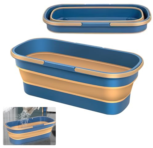 Secchio Per Mociio Pieghevole, Vaschetta Rettangolare Pieghevole Per Il Lavaggio Della Cucina, Pratici Cestini Portatili Rettangolari Con Manico, Secchio Caddy Multiuso Per Camper, Pulizia Della Casa