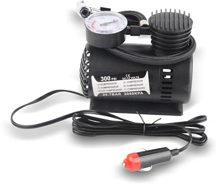 flexman Auto Luftpumpe, 5.3 X 4.7 X 2.8in Zifferblatt Design ABS Kunststoff Einzylinder Fußluftpumpe, Tragbare Mini Reifenpumpe für Auto, Motorrad, Fahrrad, Gummiboot, Ballspiel