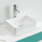 J-FAMILY Modern Bathroom Small Vessel Sink Above Counter Porcelain Ceramic Wash Basin Small Vanity Sink Lavatory Wash Hand Basin,370 x 270 x 115mm