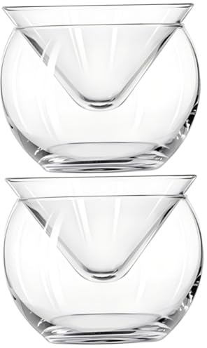 Alipis 2 Sets Dreieckige Glasschüssel Kaviarschalen Behälter Dekokissen Für Wohnzimmer Gemüseteller Cocktailschale Eisdipschale Küchenbedarf Weinglas Doppelschicht