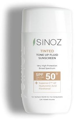 Sinoz Crème Solaire Teintée Fluide SPF50+ / PA++++ – Haute Protection UV & Teint Unifié Naturel