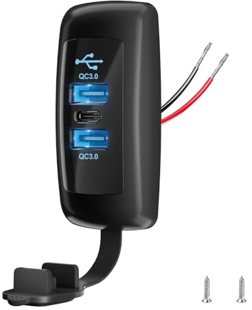 GIBBAB 72W USB-C 12V Steckdose PD3.0, Kfz-Ladegerät Van Wohnmobil Boot LKW