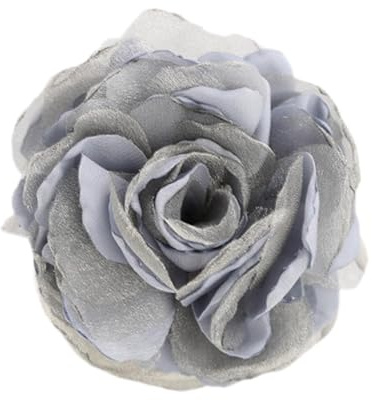 Harilla Blumen-Brosche, Stoff-Corsage, Hemd-Anstecknadel für Hochzeit, Tanz, Bankett, Anzug, Blau Und Grau