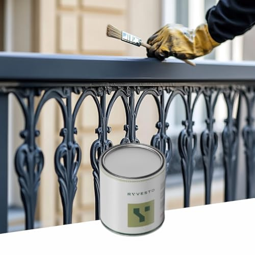 RYVESTO Mykafer - Smalto ferromicaceo per ferro con aspetto metallizzato. Colore grigio antracite - LT 0,75