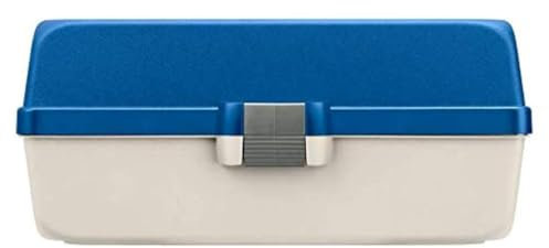 Panaro Angelkoffer für Angelzubehör, 33,5 x 15,3 x 14,8 cm, Weiß/Blau