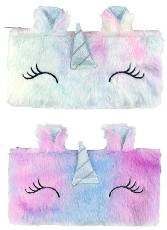 2 Stück Cartoon-Tier-Federmäppchen, Niedliche Federmäppchen, Plüsch-Federmäppchen, Federmäppchen Für Mädchen, Schreibwaren Für Schüler, Schulbedarf