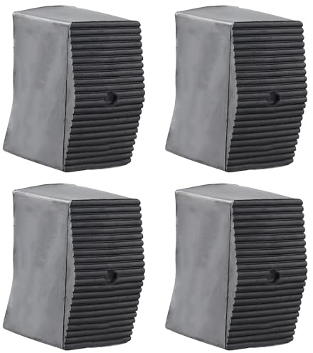 Leiter-Fuß-Set - 4x Ersatzfüße fürHaushaltsleitern,rutschfeste leiterfüße, Kompatibel mit 50 x 25mm Holmen leiterfüße gummischutz, Hochwertiger Kunststoff,leiter sicherheitsstoßstange, Schwarz