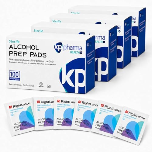70% Isopropyl Alcohol Wipes – 400 Sachets | Sterile, Lint-Free, Quick-Drying, Individually Wrapped Antiseptic Pre-Injection Alcohol Pads/Swabs | Medical-Grade Disinfection for Skin & Surface Cleaning
