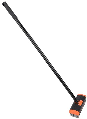 Generic Set di spazzole 3 in 1 per la rimozione del muschio, strumento per diserbo per fessure con manico regolabile 134 cm e 2 testine per spazzole, per la pulizia di giardini