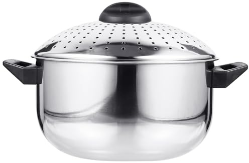 TOYANDONA Cuiseur à pâtes en acier inoxydable multifonction casserole à soupe avec design anti-rouille et fond haute résistance économie d'énergie et chauffe uniforme