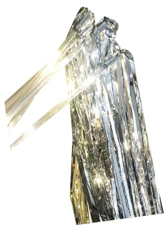 MZRAN 10 Stück LED-Hochzeitsstab mit warmweißem Leuchtstab und Lametta für elegante Feierlichkeits- und Festivaldekorationen, Partydekorationen
