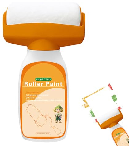 Hlimind Wandreparatur-Set Weiß, 500g Ausbesserungsfarbe mit Roller | Schnelle Reparatur, Für Kratzer, Graffiti und Flecken