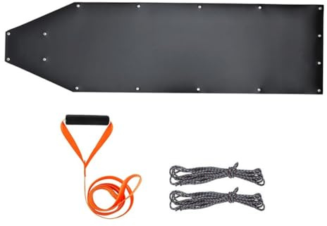 Deer - Set di slitta da traino, in polietilene resistente fino a 500 lb, con corda, portatile, per caccia, legno, campeggio, colore: Arancione/Nero