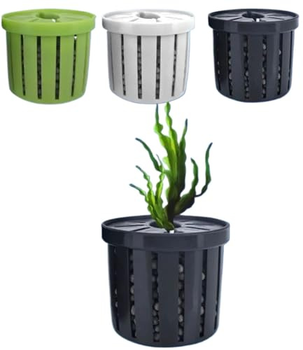 baoauh Aquarium Plant Weights 40PCS Water Plant Stand Fish Tank Hydroponic Planting Basket Planted Landscaping Basin Aquarium Planter(Gray)