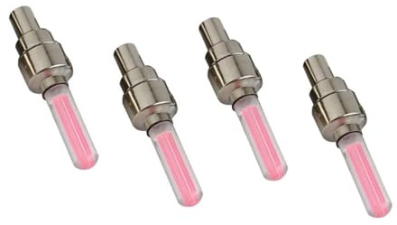 HUFACAI ZubehöR 2 STÜCKE Fahrrad Lichter Reifen Ventilkappe Taschenlampe Auto Auto Motorrad Reifen Luftventil Radspeichen Licht Fahrrad Zubehör Fahrrad ZubehöR (4pcs Red)