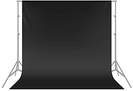 Neewer® 1,8 x 2,8 m PRO fotostudio 100% ren muslin hopfällbar bakgrund för fotografi, video och tv (endast bakgrund) - svart