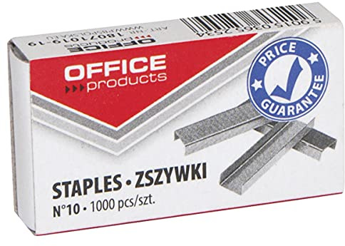 OFFICE PRODUCTS 18071019-19 Heftklammern 10/5, 1000 Stück, silbern