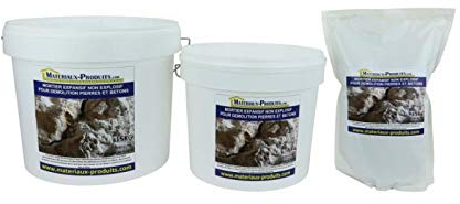 Mortier expansif non explosif pour démolition pierres et betons version hiver 2.5 Kg Gris - MATPRO