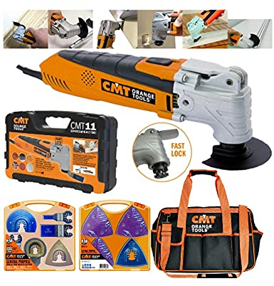 Utensile multifunzionale oscillante 300 W cmt11 + Kit Lame 37 Utensili Lame Accessorie omm-x37 + Borsa Professionale Multitasche Bag-001