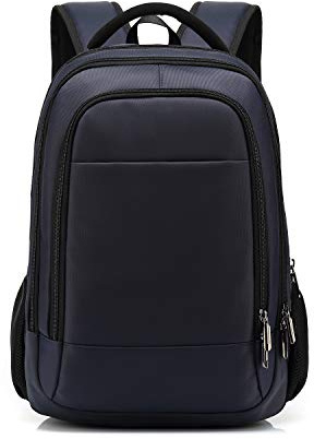 FANDARE Unisex Laptop Backpack Business Travel Daypack with USB Earphone Port College Computer School Bag Knapsack for Women Men Outdoor Campus Pack Waterproof Polyester Blue