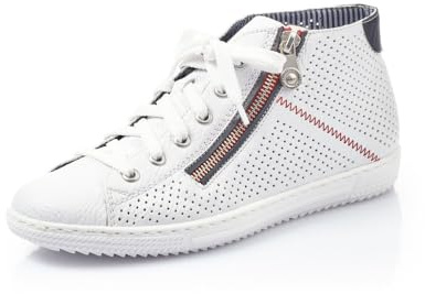 Rieker Damen Low-Top Sneaker L9427, Frauen Halbschuhe, lose Einlage,Turnschuhe,Laufschuhe,straßenschuhe,Strassenschuhe,Weiss (80),40 EU / 6.5 UK