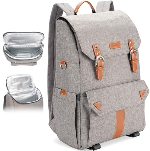 HappyPicnic Sac à Dos Isotherme pour Pique-Nique avec Compartiment Isotherme, Porte-Bouteilles et Grande Couverture de Pique-Nique imperméable