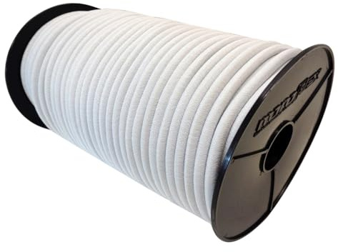 Gummiseil Expanderseil 4mm 30m mit PE Mantel in Weiss Gummileine Planenseil Leine Gummischnur Gummikordel