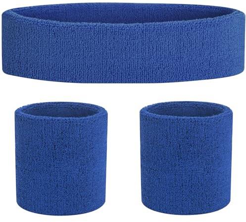 Gestreiftes Schweißband-Set Sport-Stirnband-Armband-Set