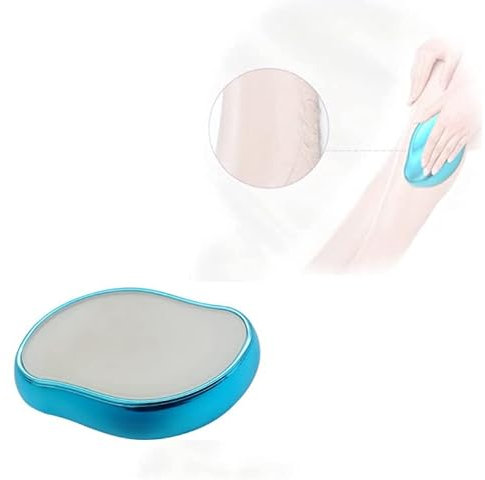 Borrador De Pelo De Cristal MáGico, Herramienta De DepilacióN De ExfoliacióN FíSica Indolora, Exfoliante De Piel RáPido Y FáCil Para Cualquier Parte Del Cuerpo (Azul)