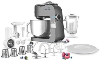 Sencor Robot Pâtissier multifonctions, Robot de Cuisine Robust full metal, Moteur 1500W Surpuissant, avec Éclairage Led, silencieux, fonction Smart Power & Energy avec Kit Accessoires complets