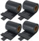 Ansobea 50 m x 19 cm - Bandes brise-vue en PVC pour double fil - 4 rouleaux de clôture - 40 clips de fixation - Bandes brise-vue - Clôture de jardin - Anthracite