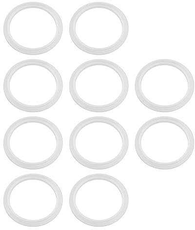 eMagTech 10 Stück O-Ringe Badewannenstopfen Dichtungsring Silikon Dichtung Ablaufdichtung für Push-Up Pop-Up Waschbecken Ablaufstopfen Beckenstopfen 34mm ID 43mm AD