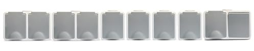 MC POWER Feuchtraum Schalter Steckdosen Set | 1x Kombi Schalter Steckdose horizontal + 2x Doppelsteckdose horizontal 4 x Einzelsteckdose | Fix Werkstatt | IP54, Steckanschluss grau