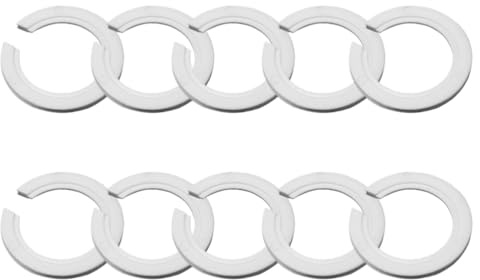 10pc Plastic Reducer Ring,Light Bulb Collar Ring E14 Adapter for Lamp Shade, White Fixing for Bulb Socket, Fitting Lampshade Washer Adaptor Converter (White)