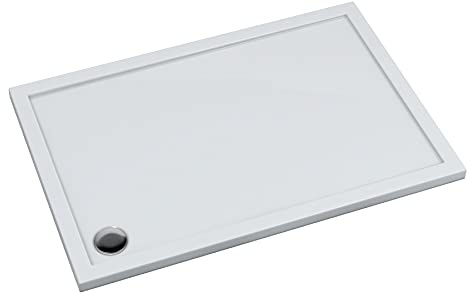 AQUABAD Duschwanne/Duschtasse | Basic Smooth White 80x120cm Rechteck