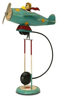 Artigianato Artistico Cav. Filippo D'Aloise snc Figura oscillante Aereo Riproduzione di Giocattoli d'Epoca vittoriana Vintage in Ferro battuto