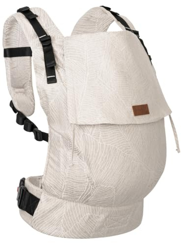 Hoppediz Buckle Toddler Preschooler Kleinkindtrage, Grenada natur | Ergonomische Vollschnallentrage mit gepolsterten H-Trägern – mitwachsend 9–25 kg, inkl. Anleitung