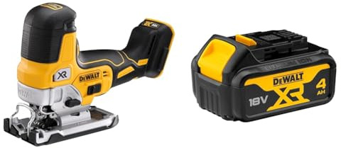 DEWALT DCS335N-XJ Cordless Brushless Grip Jigsaw - 18V XR Li-Ion - Bare Unit + DEWALT Battery