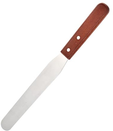 Baluue Spatola Per Cera Per La Depilazione in Acciaio Inox Manico in Legno, Raschietto Comodo e Sicuro Per Applicazione Ceretta Professionale e Personale