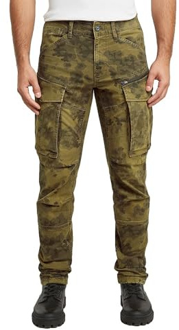 8719965012981 Rovic Zip 3D Regular Tapered Pants, Flerfärgad (Vintage Dust Dark Olive Forest Camo D02190-e081-h584), 34W / 34L