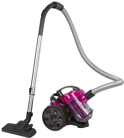 Proficare, Bodenstaubsauger ohne Beutel, 700 W, Rosa, PC-BS3134-Pink, HEPA-Filtration, Teleskoprohr, Kombibürste, energiesparend, automatisches Aufziehen, ideal für alle Arten von Oberflächen